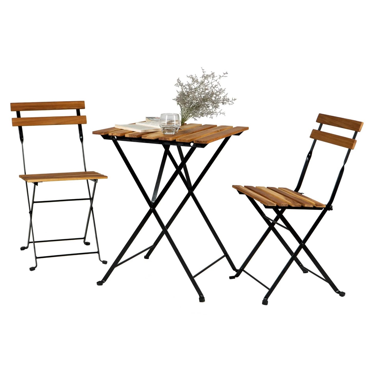 3-Piece: Patio Dining Table Chairs Set DailySale