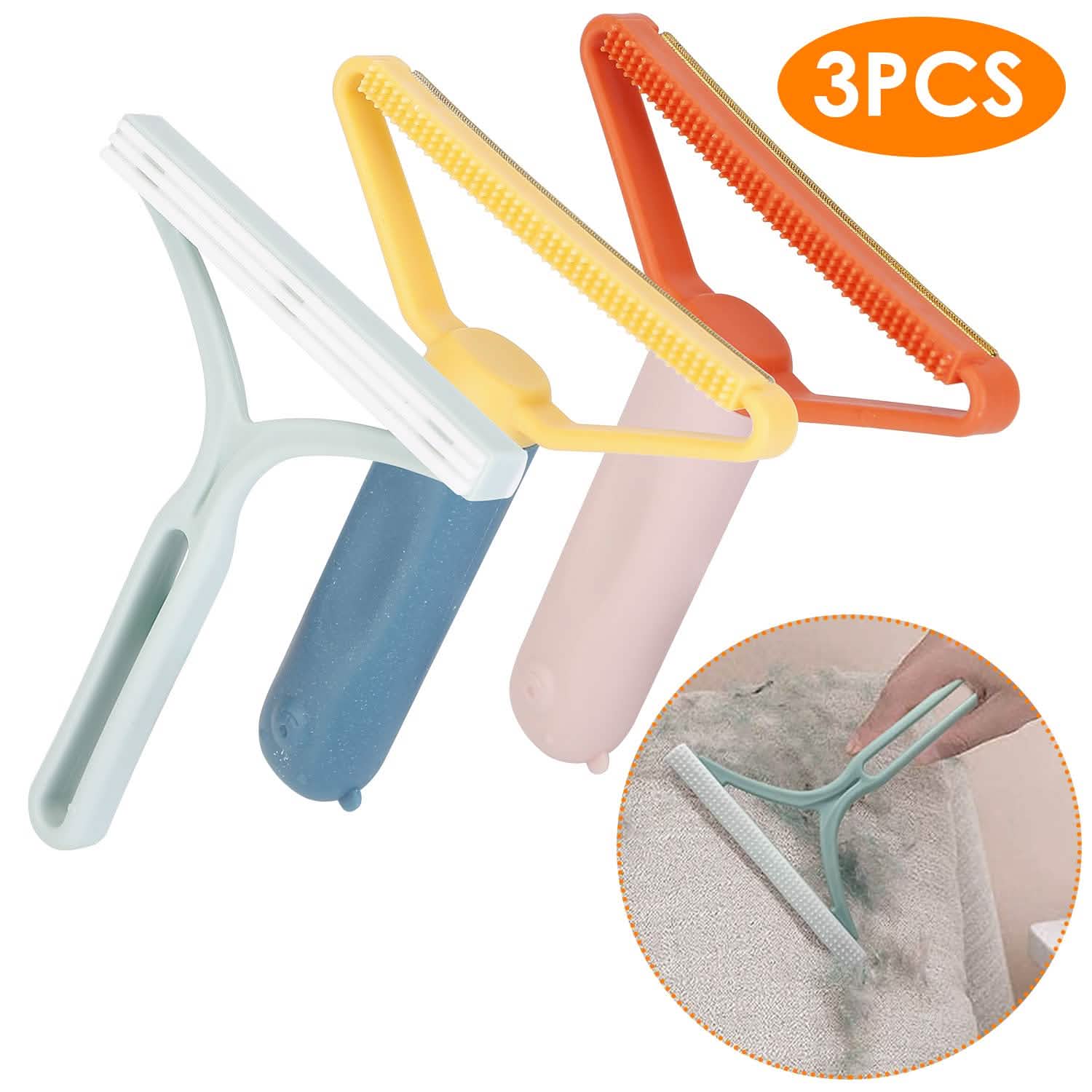 3-Piece: Portable Reusable Double Side Lint Remover DailySale