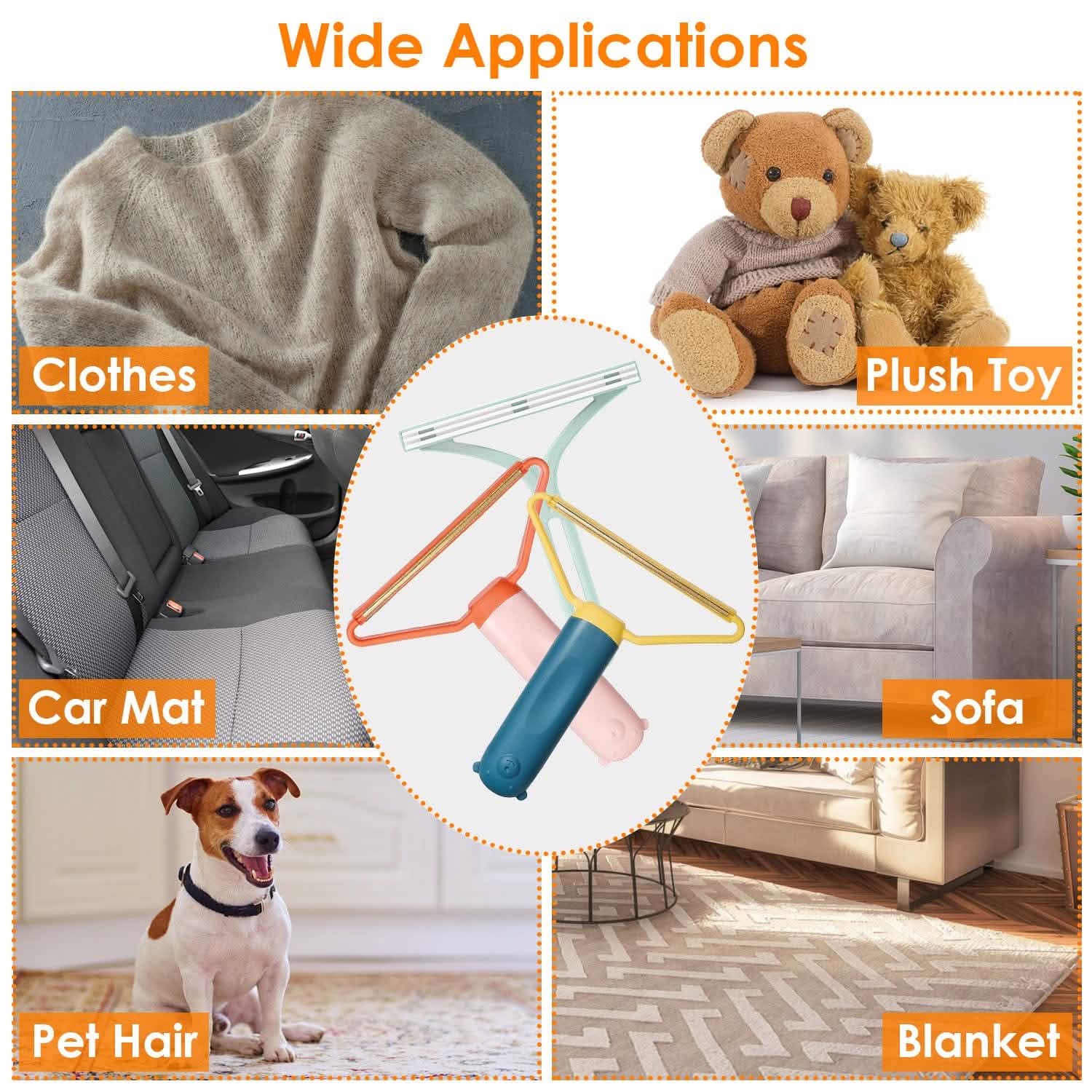 3-Piece: Portable Reusable Double Side Lint Remover DailySale