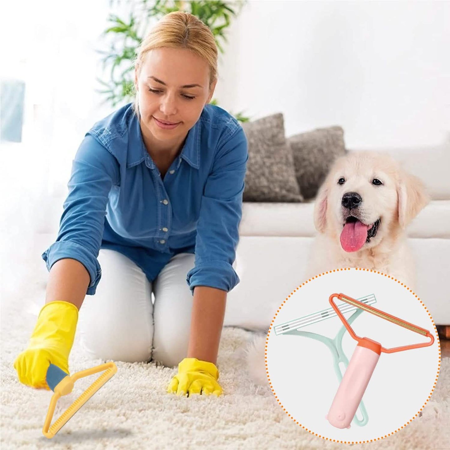3-Piece: Portable Reusable Double Side Lint Remover DailySale