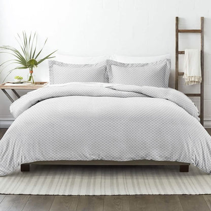 3-Piece: Quatrefoil Patterned Duvet Cover Set DailySale