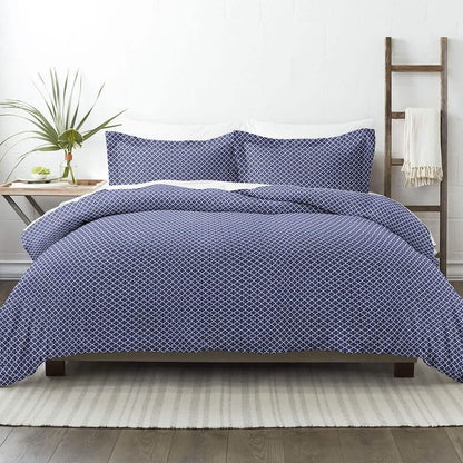 3-Piece: Quatrefoil Patterned Duvet Cover Set DailySale
