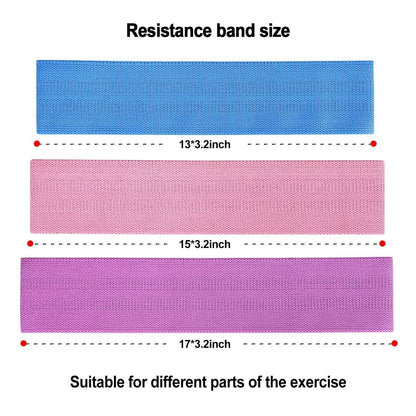 3-Piece: Resistance Loop Bands Hip Legs Training Set DailySale