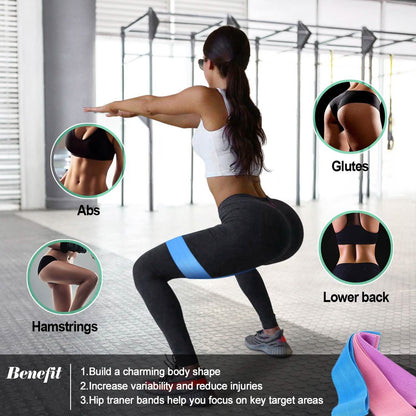 3-Piece: Resistance Loop Bands Hip Legs Training Set DailySale
