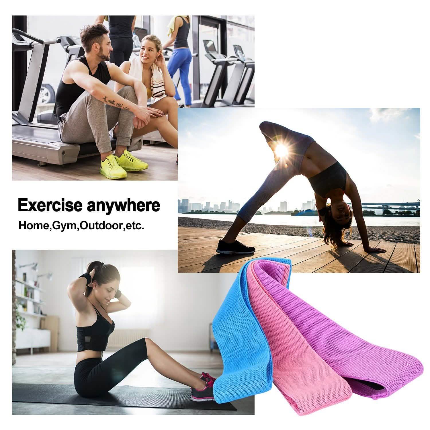 3-Piece: Resistance Loop Bands Hip Legs Training Set DailySale