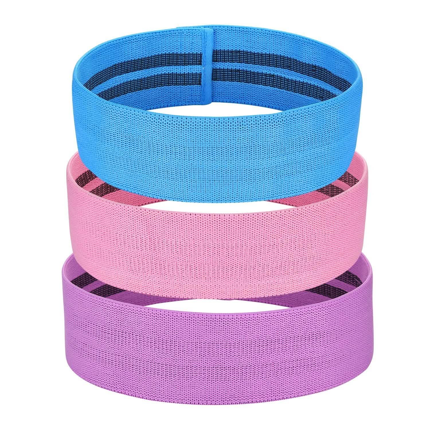 3-Piece: Resistance Loop Bands Hip Legs Training Set DailySale