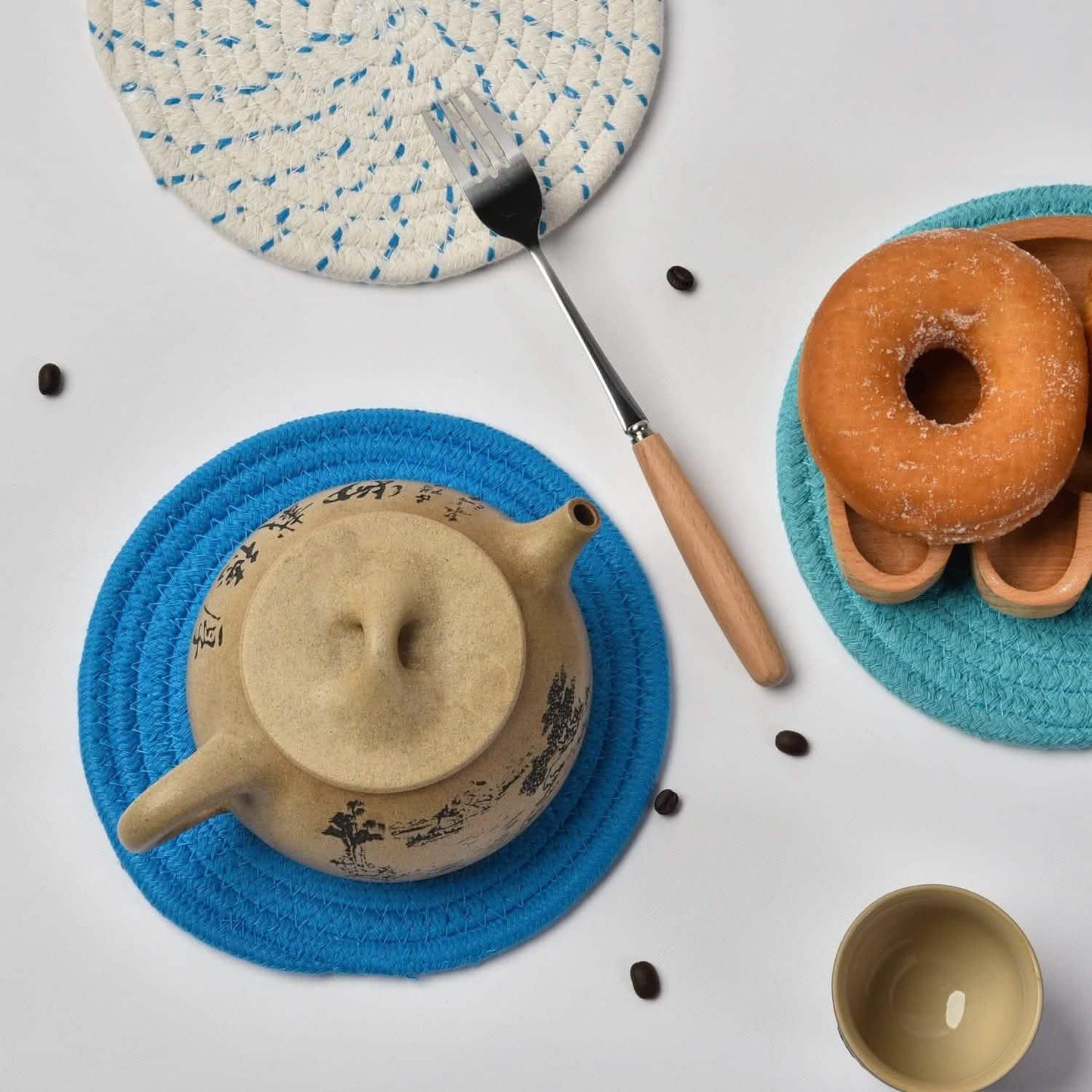 3-Piece Set: 100% Pure Cotton Thread Weave Hot Pot Holders DailySale