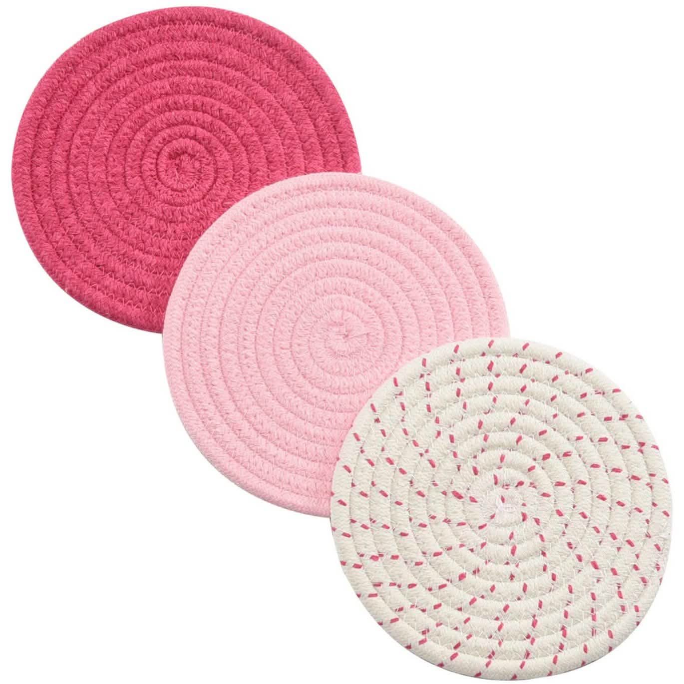 3-Piece Set: 100% Pure Cotton Thread Weave Hot Pot Holders DailySale