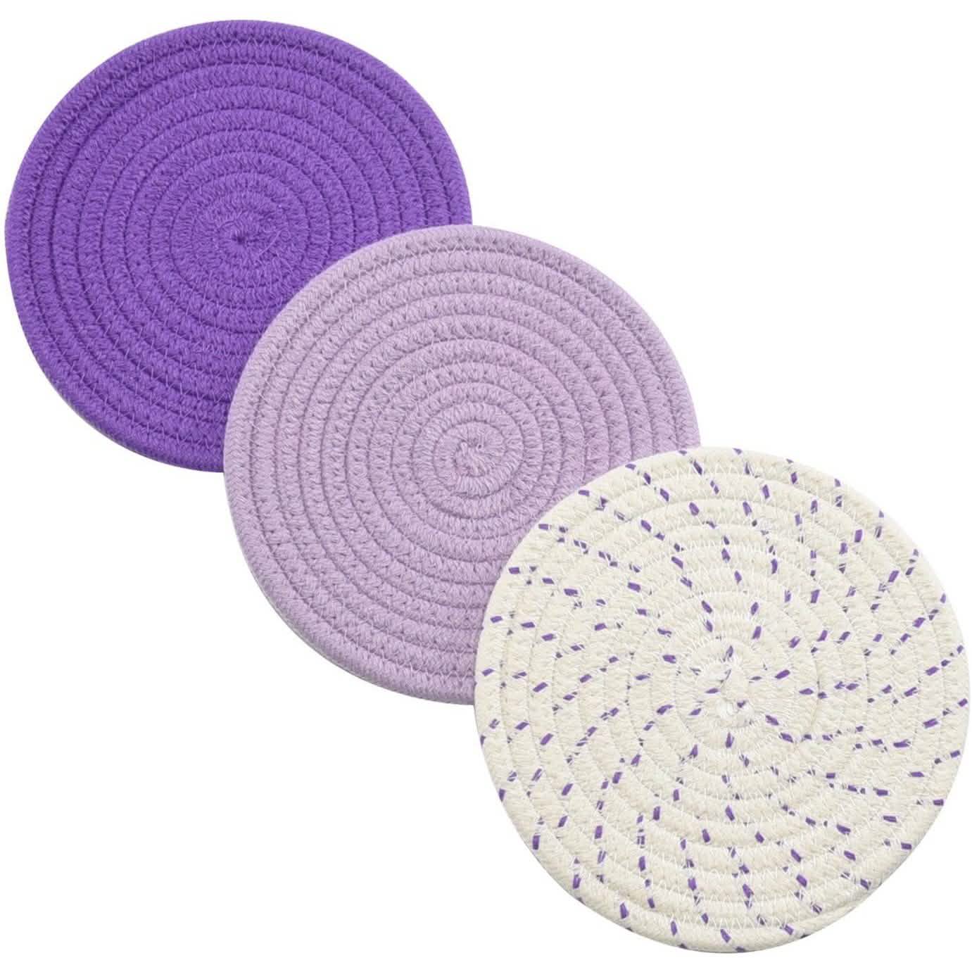 3-Piece Set: 100% Pure Cotton Thread Weave Hot Pot Holders DailySale