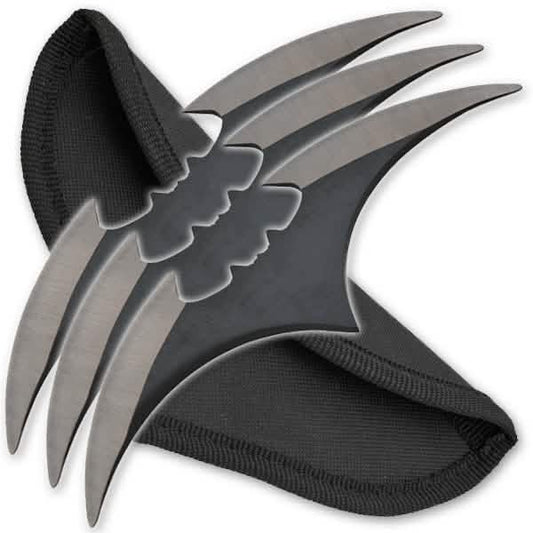 3-Piece Set: 5.5" Two-Toned Bat Throwing Blades DailySale
