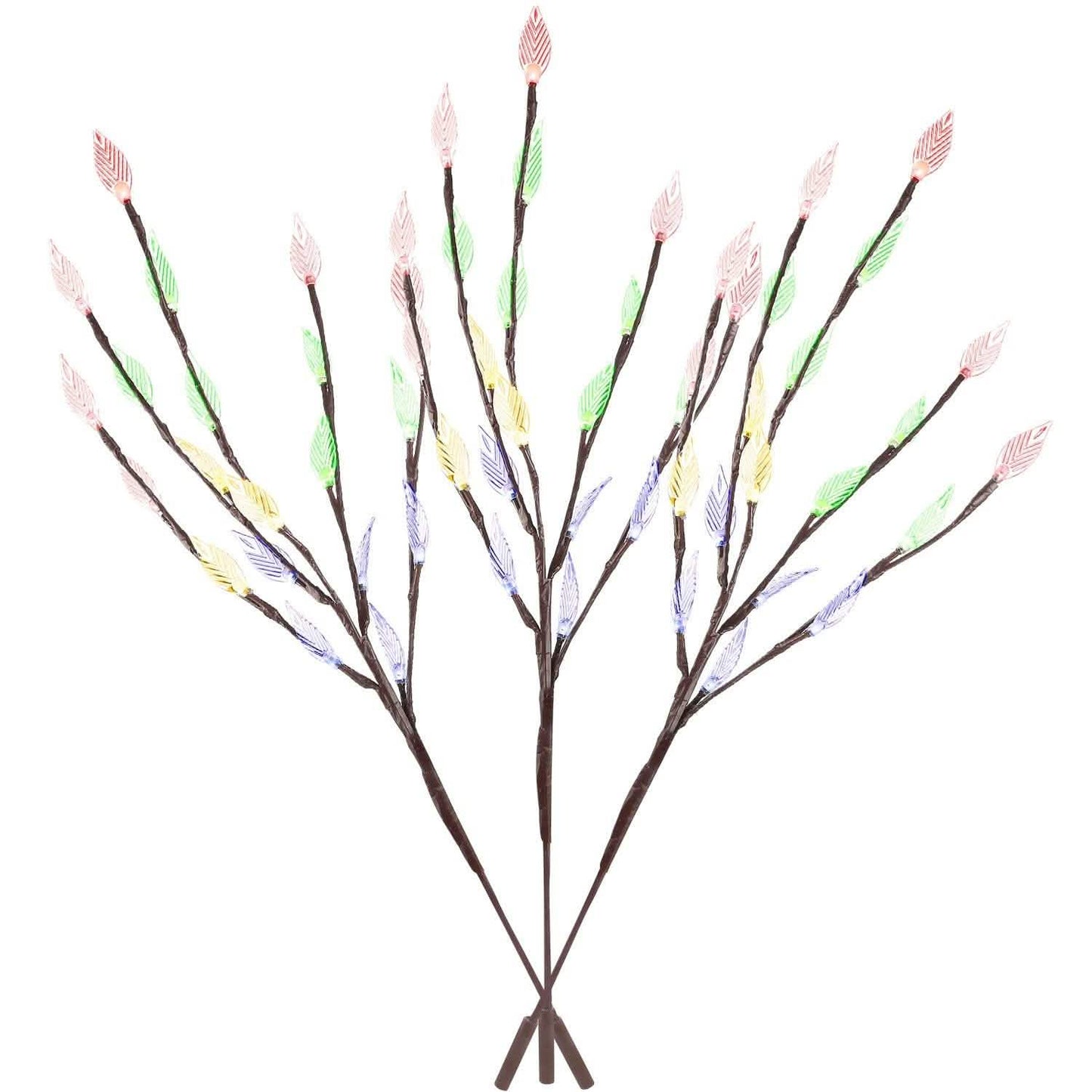 3-Piece Set: 60 LED Solar Garden Lights Tree Branch Leaf Shape Lamp DailySale