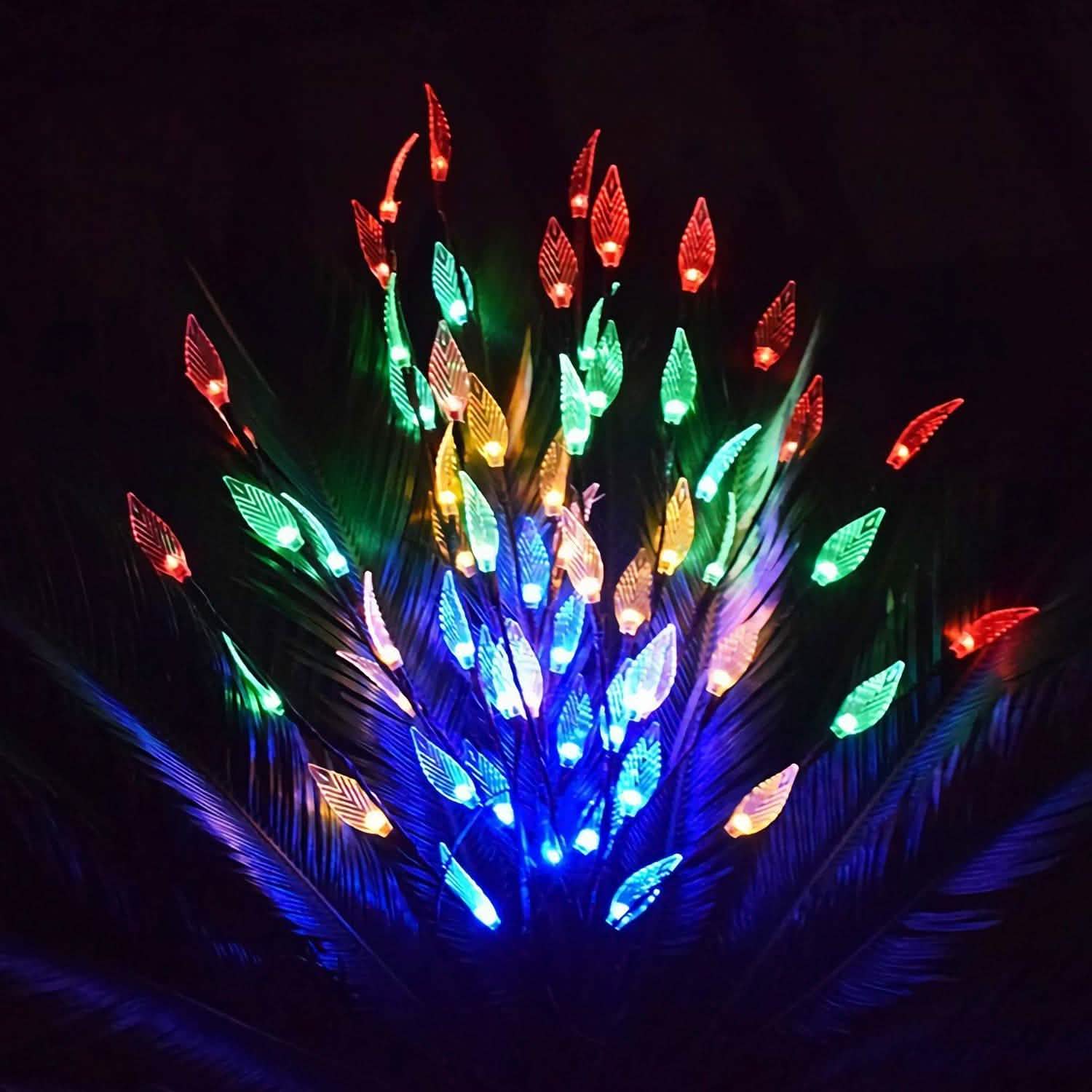 3-Piece Set: 60 LED Solar Garden Lights Tree Branch Leaf Shape Lamp DailySale