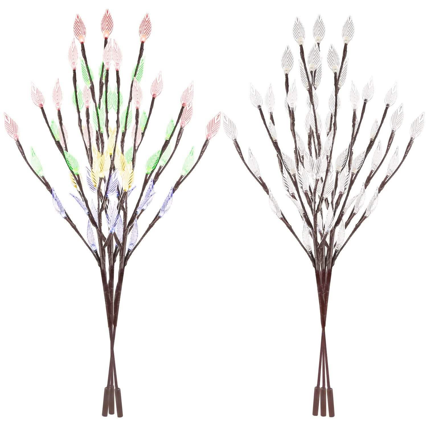 3-Piece Set: 60 LED Solar Garden Lights Tree Branch Leaf Shape Lamp DailySale