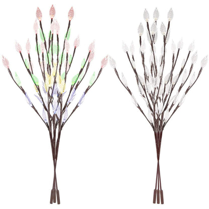 3-Piece Set: 60 LED Solar Garden Lights Tree Branch Leaf Shape Lamp DailySale