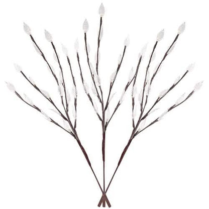 3-Piece Set: 60 LED Solar Garden Lights Tree Branch Leaf Shape Lamp DailySale