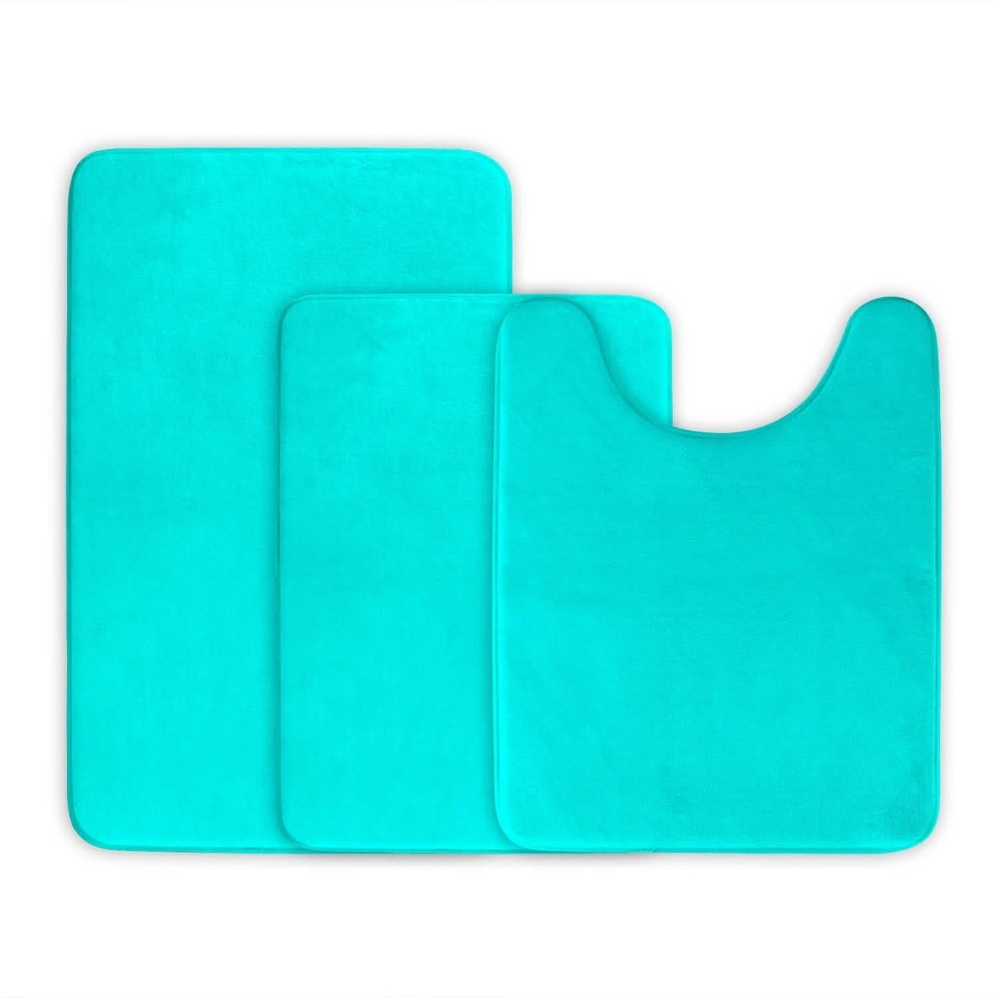 3-Piece Set: Bathroom Rug Set Plush Velvet Bath Carpet DailySale