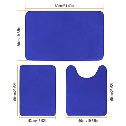 3-Piece Set: Bathroom Rug Set Plush Velvet Bath Carpet DailySale