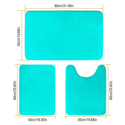 3-Piece Set: Bathroom Rug Set Plush Velvet Bath Carpet DailySale