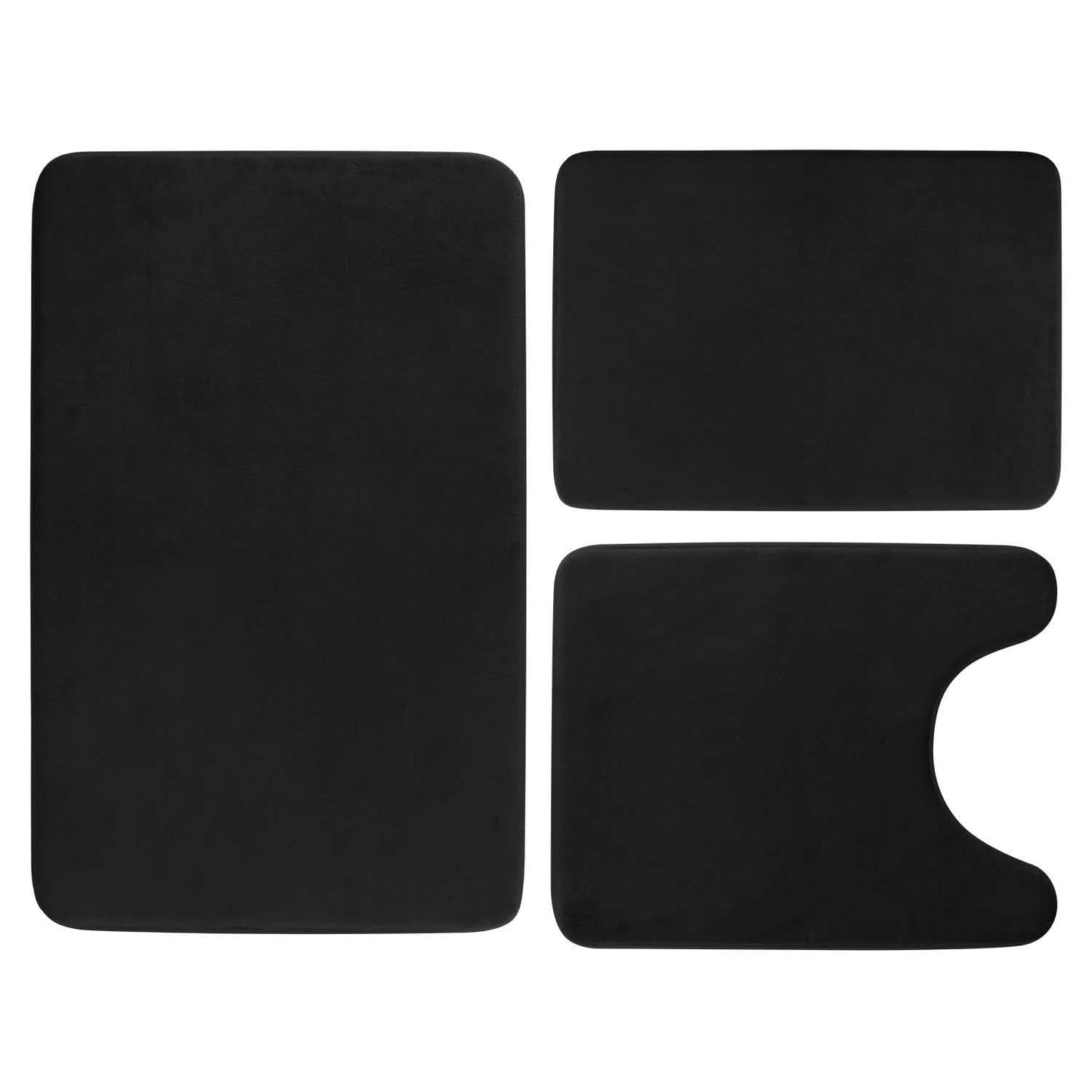 3-Piece Set: Bathroom Rug Set Plush Velvet Bath Carpet DailySale