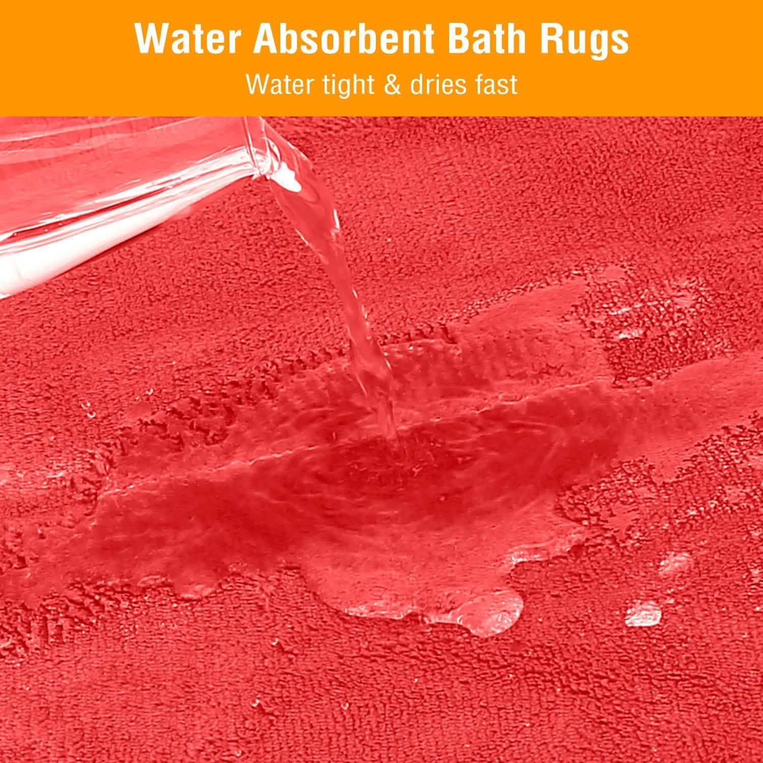 3-Piece Set: Bathroom Rug Set Plush Velvet Bath Carpet DailySale