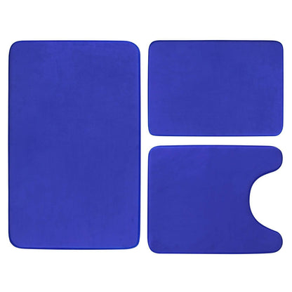 3-Piece Set: Bathroom Rug Set Plush Velvet Bath Carpet DailySale