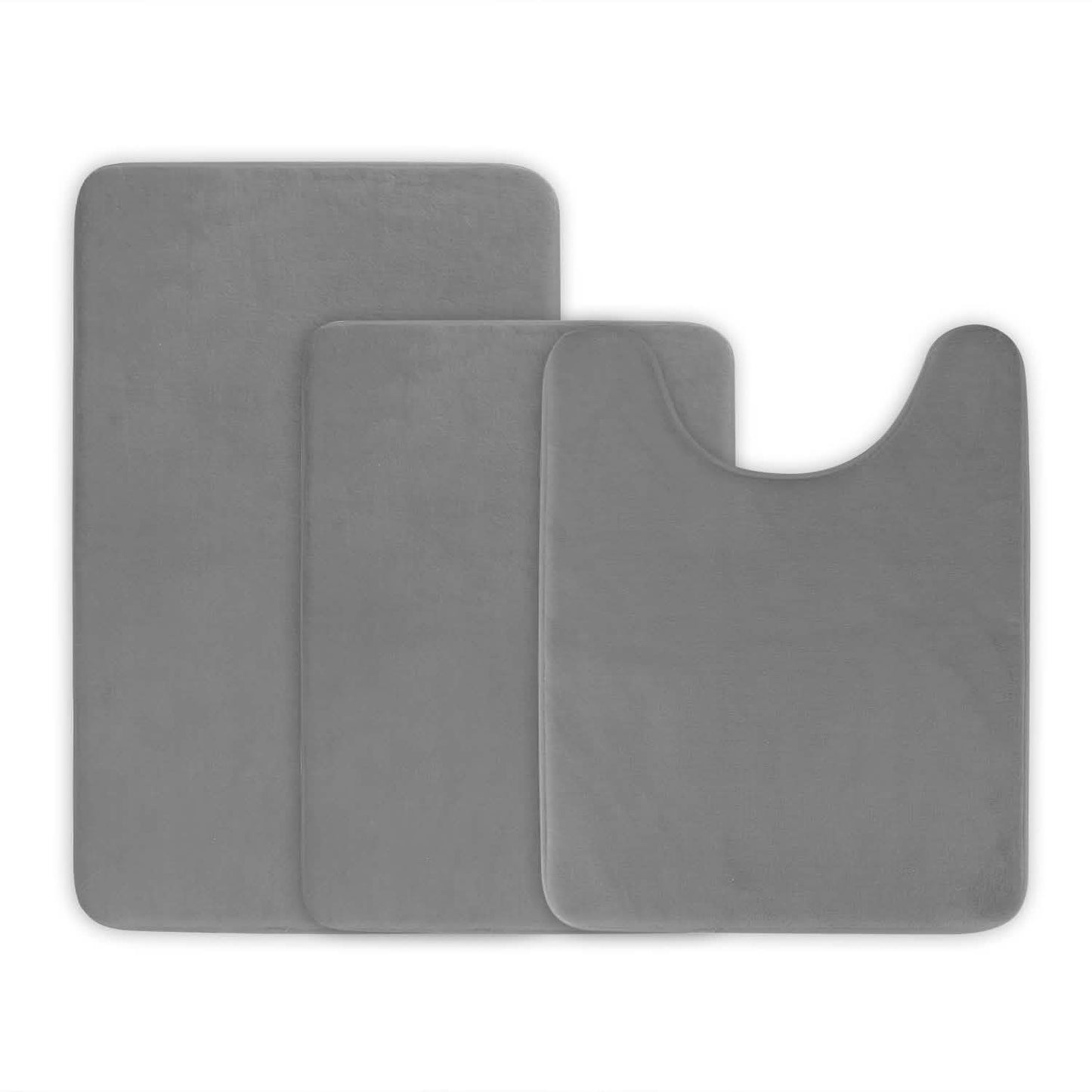 3-Piece Set: Bathroom Rug Set Plush Velvet Bath Carpet DailySale