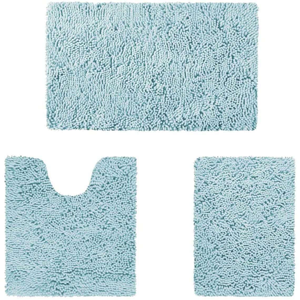 3-Piece Set: Bathroom Rugs Set Ultra Soft Non Slip and Absorbent Chenille DailySale
