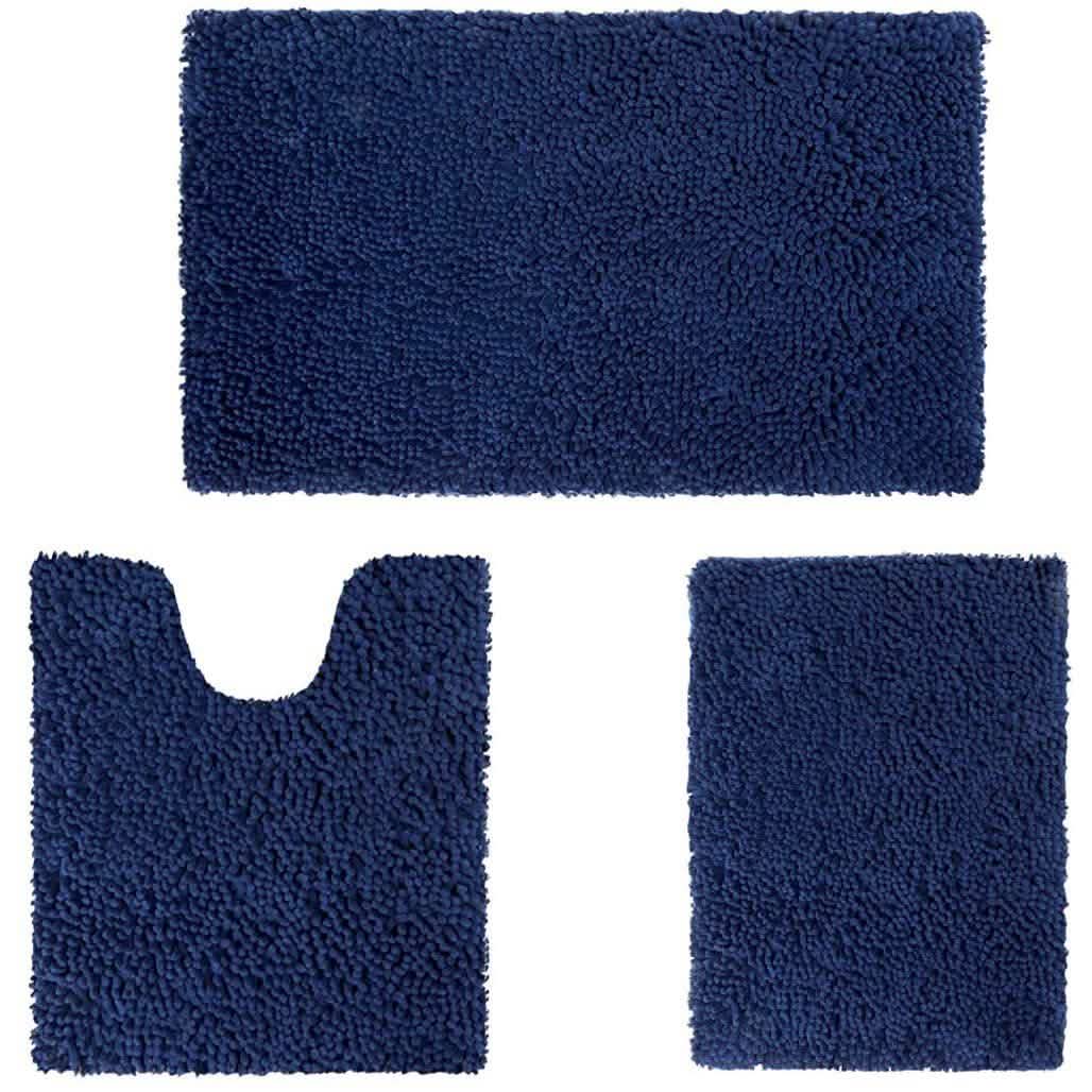 3-Piece Set: Bathroom Rugs Set Ultra Soft Non Slip and Absorbent Chenille DailySale