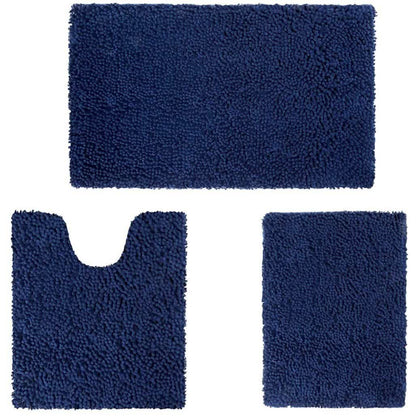 3-Piece Set: Bathroom Rugs Set Ultra Soft Non Slip and Absorbent Chenille DailySale