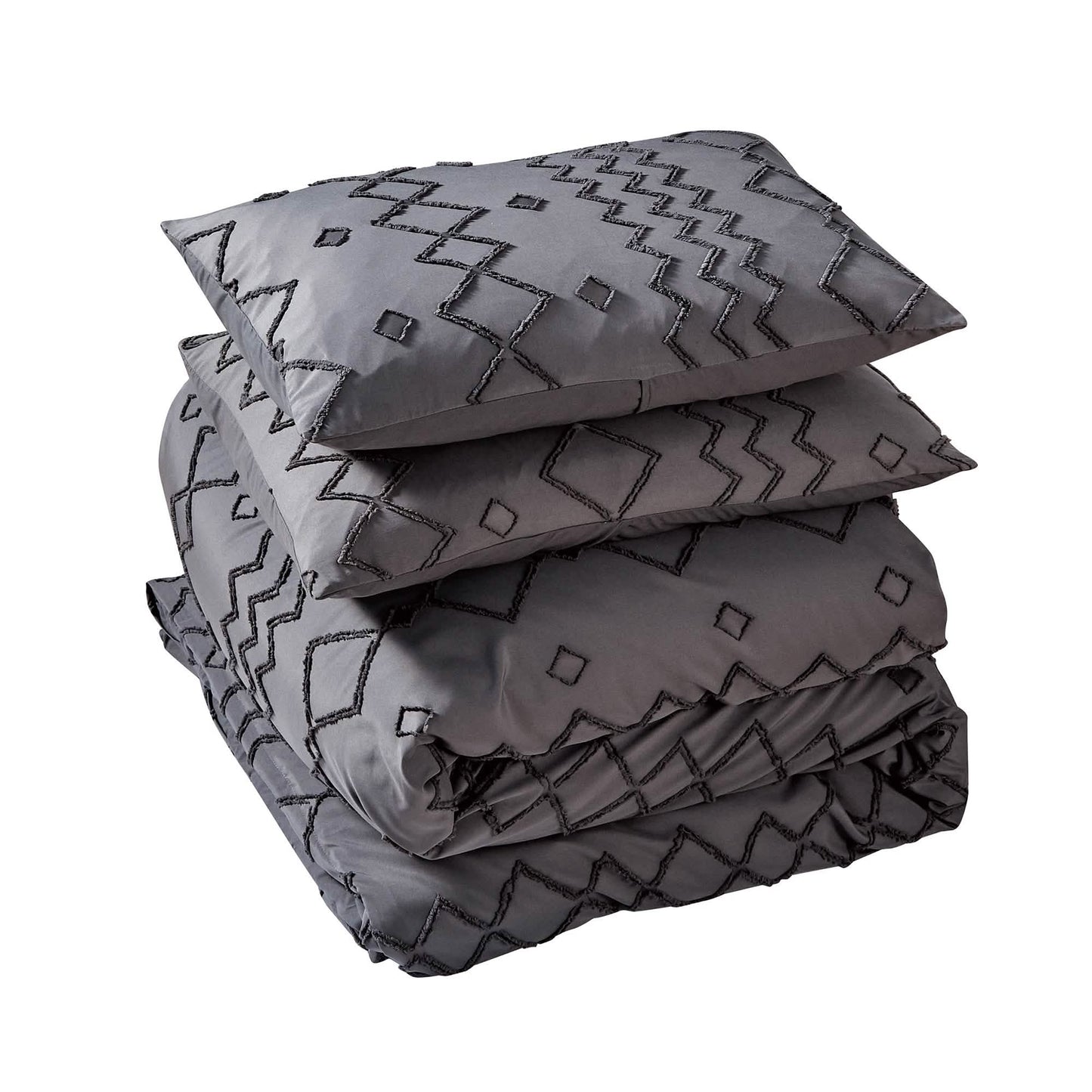3-Piece Set: Bibb Home Tufted Clipped Duvet Cover DailySale