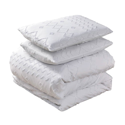 3-Piece Set: Bibb Home Tufted Clipped Duvet Cover DailySale