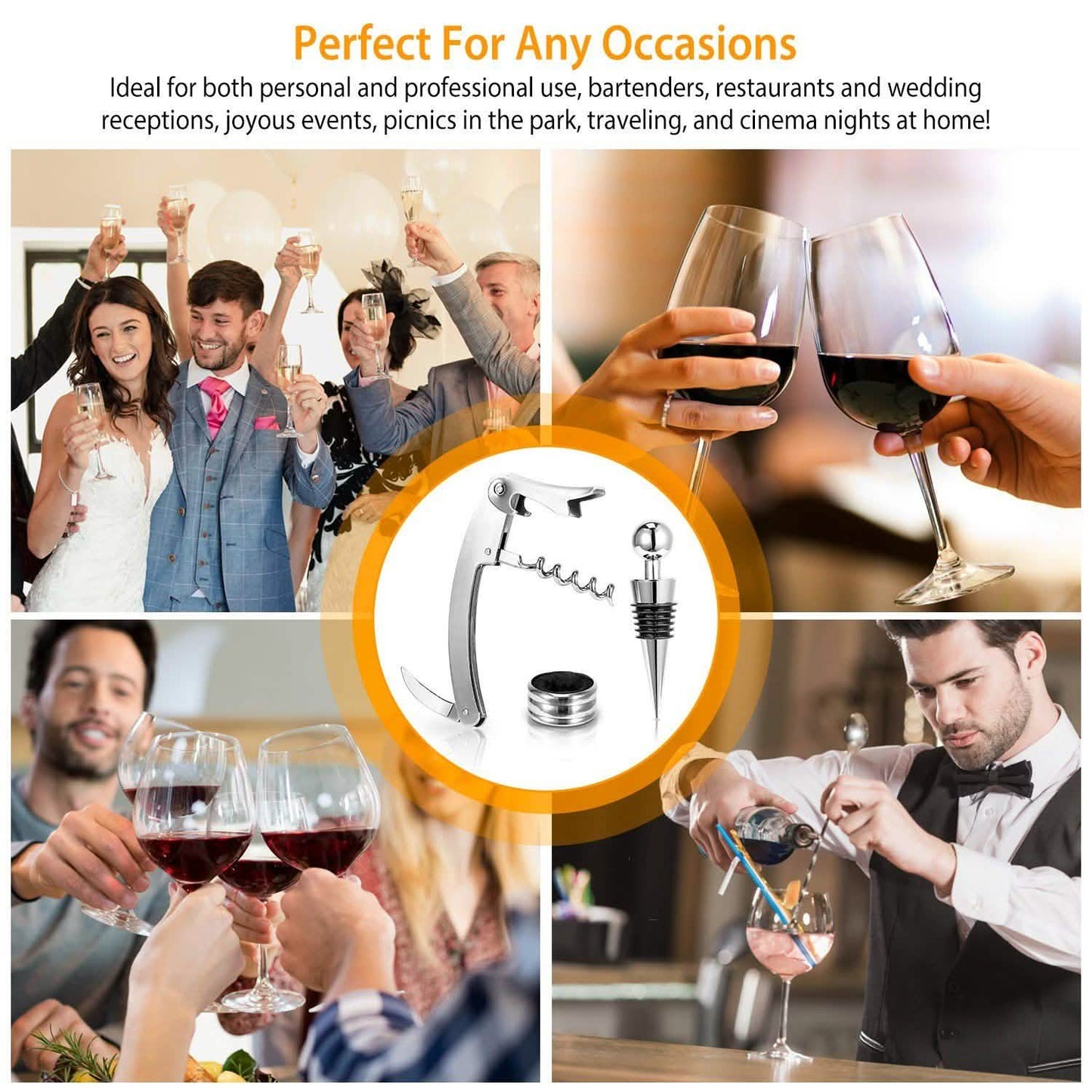3-Piece Set: Corkscrew Bottle Opener Set DailySale