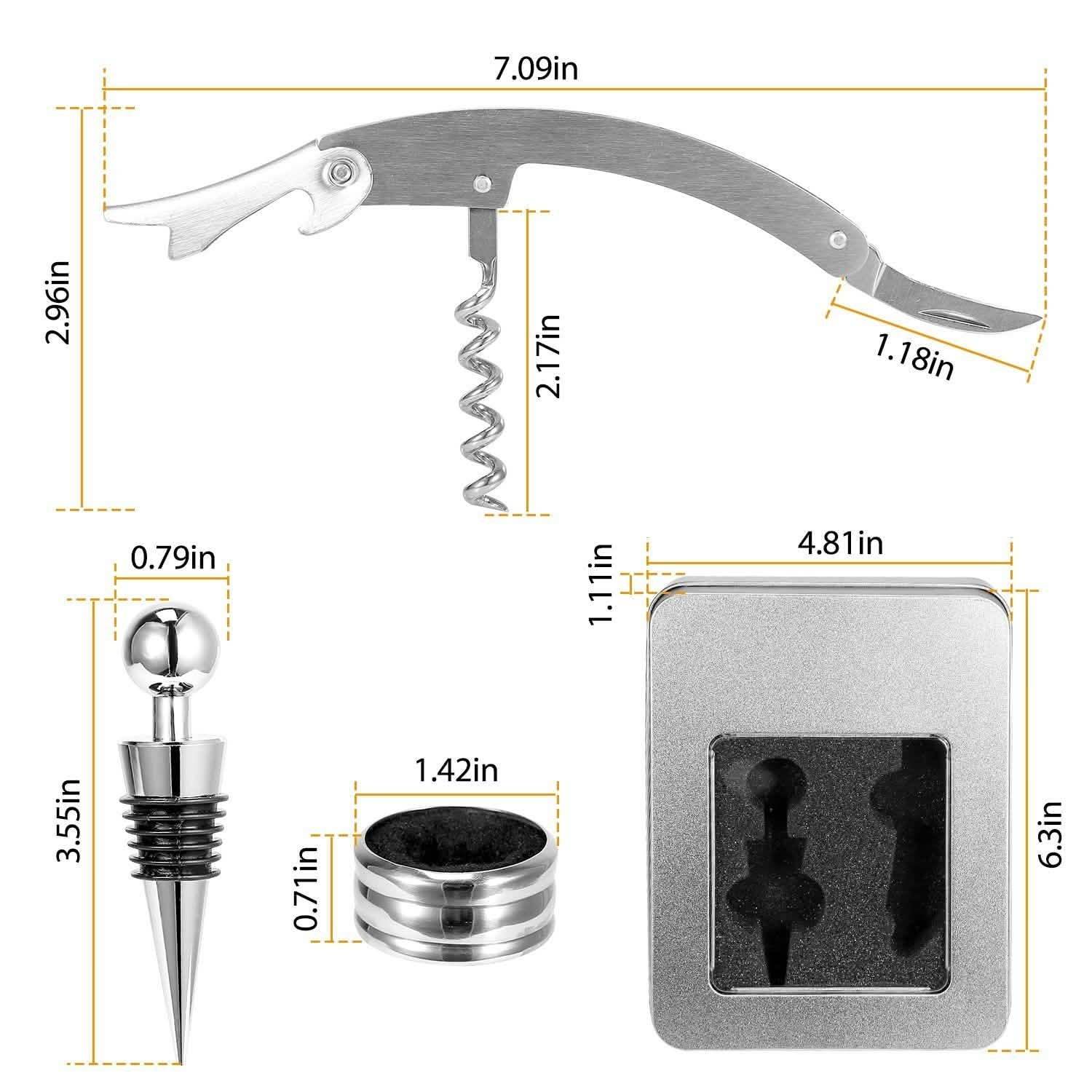 3-Piece Set: Corkscrew Bottle Opener Set DailySale