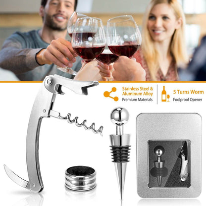 3-Piece Set: Corkscrew Bottle Opener Set DailySale