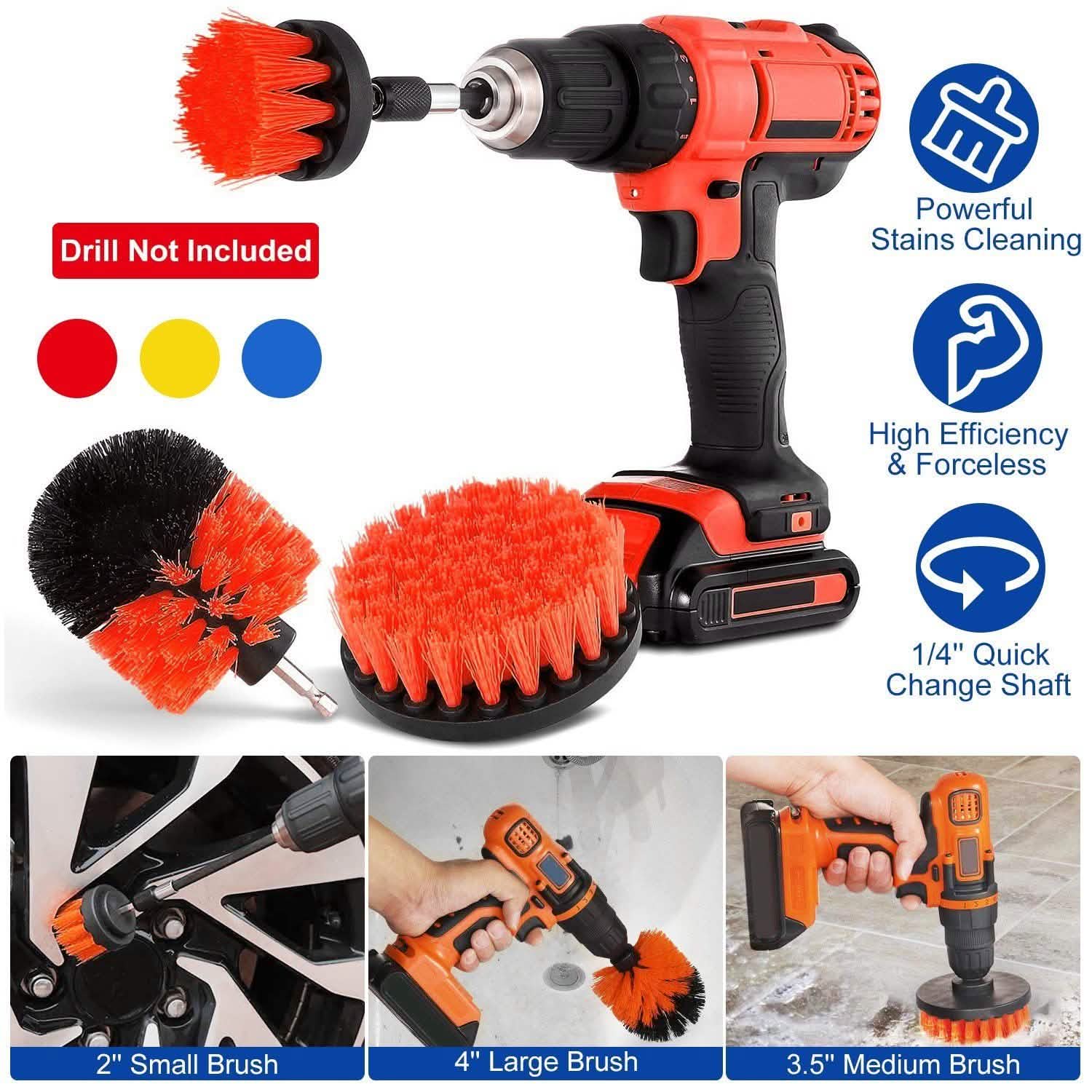 3-Piece Set: Drill Brush Power Scrubber DailySale