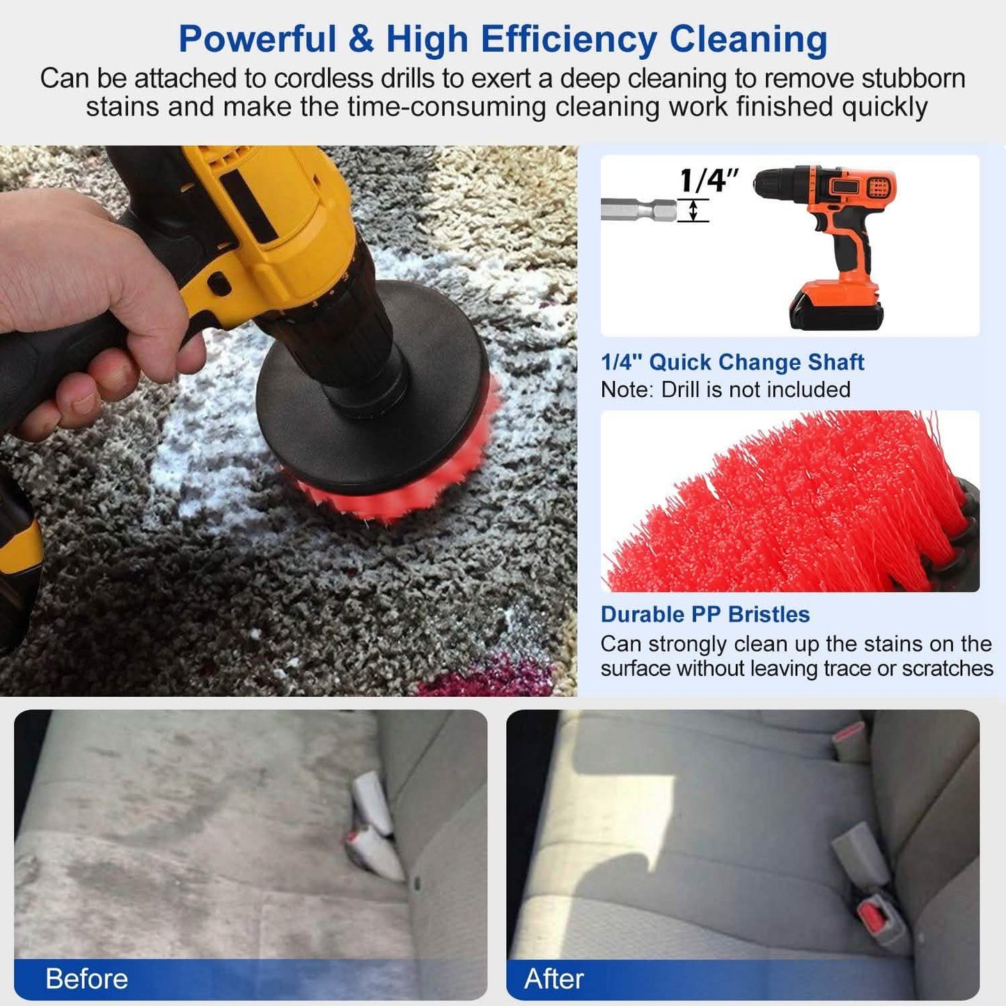 3-Piece Set: Drill Brush Power Scrubber DailySale