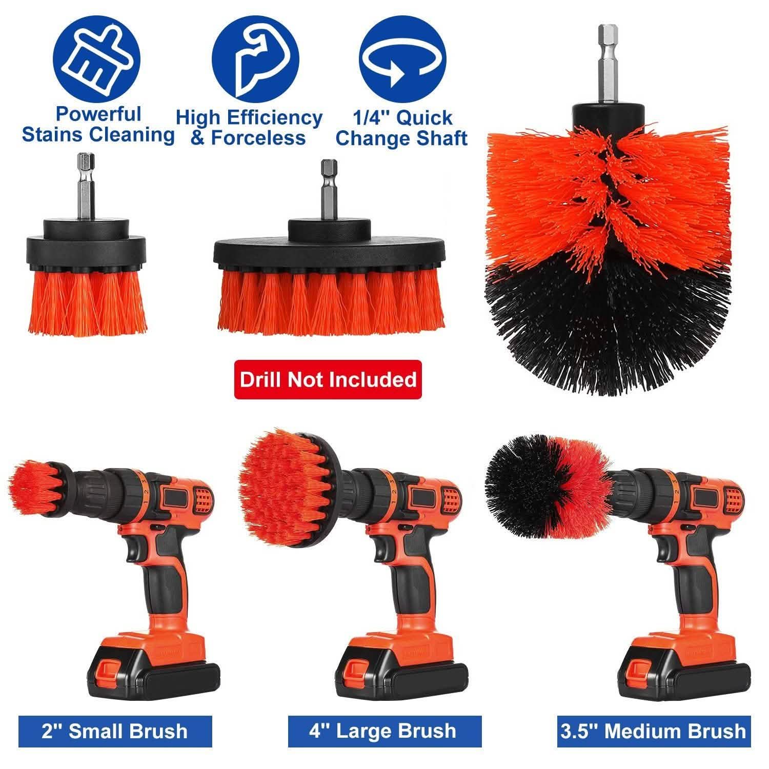 3-Piece Set: Drill Brush Power Scrubber DailySale
