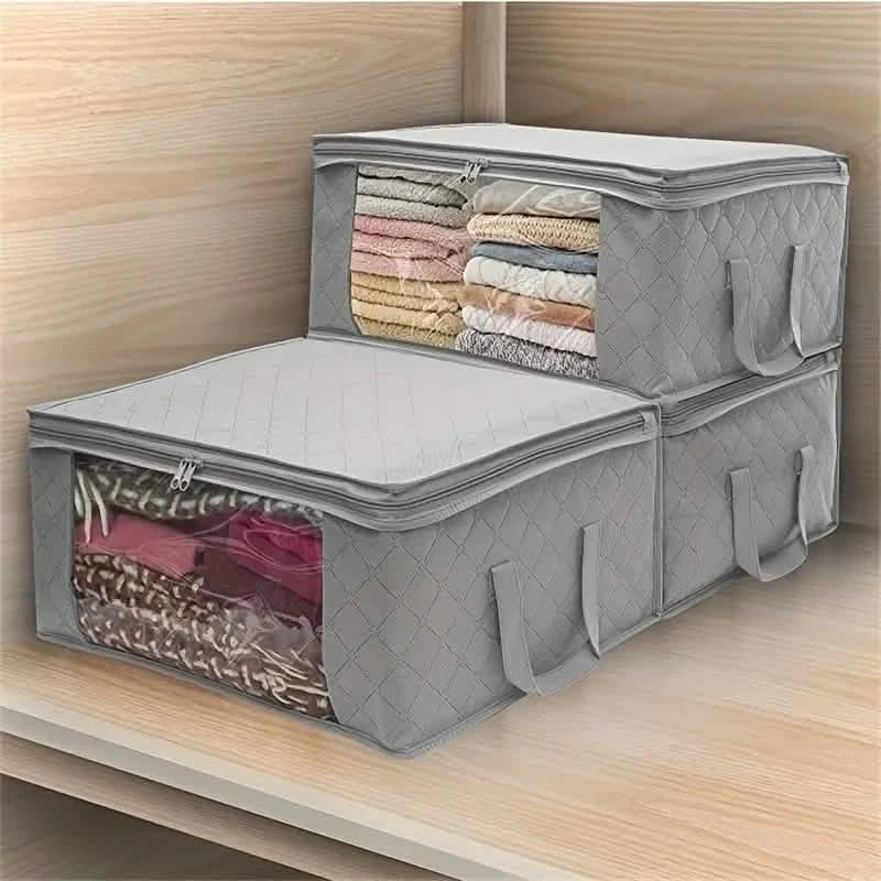 3-Piece Set: Foldable Storage Bags - Large Capacity Clothes Storage Containers DailySale