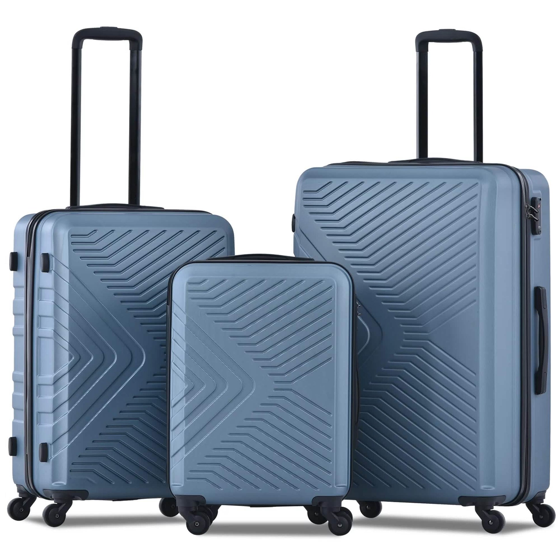 3-Piece Set: Hardshell Lightweight Suitcase with TSA Lock Spinner Wheels DailySale