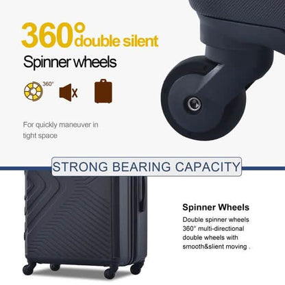 3-Piece Set: Hardshell Lightweight Suitcase with TSA Lock Spinner Wheels DailySale