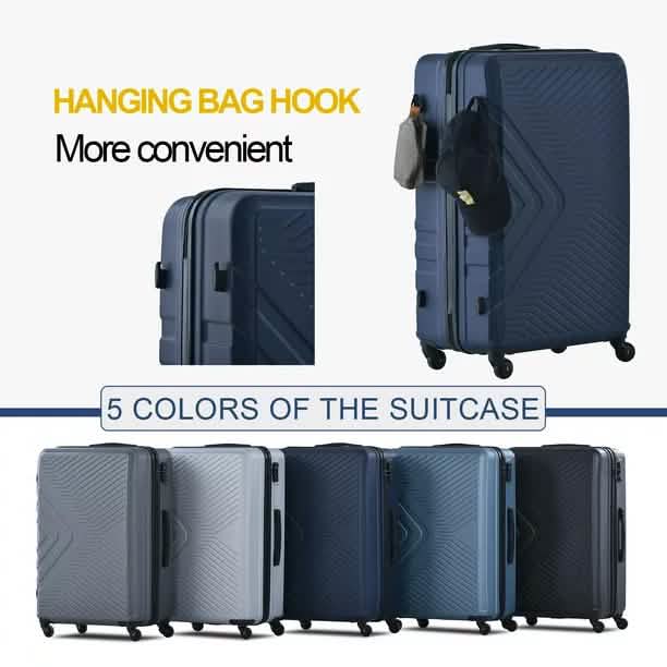 3-Piece Set: Hardshell Lightweight Suitcase with TSA Lock Spinner Wheels DailySale