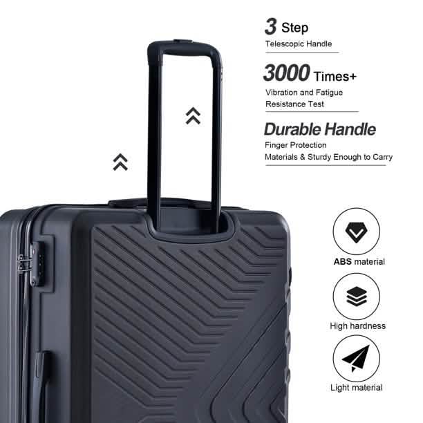 3-Piece Set: Hardshell Lightweight Suitcase with TSA Lock Spinner Wheels DailySale