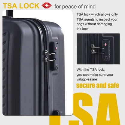 3-Piece Set: Hardshell Lightweight Suitcase with TSA Lock Spinner Wheels DailySale