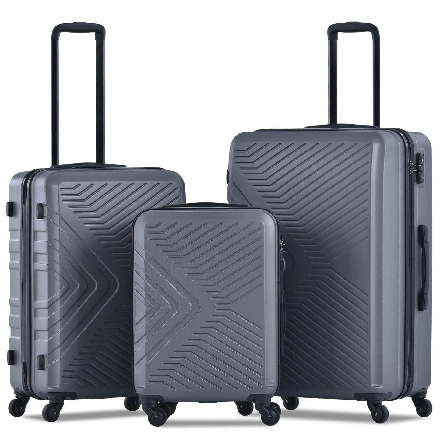 3-Piece Set: Hardshell Lightweight Suitcase with TSA Lock Spinner Wheels DailySale