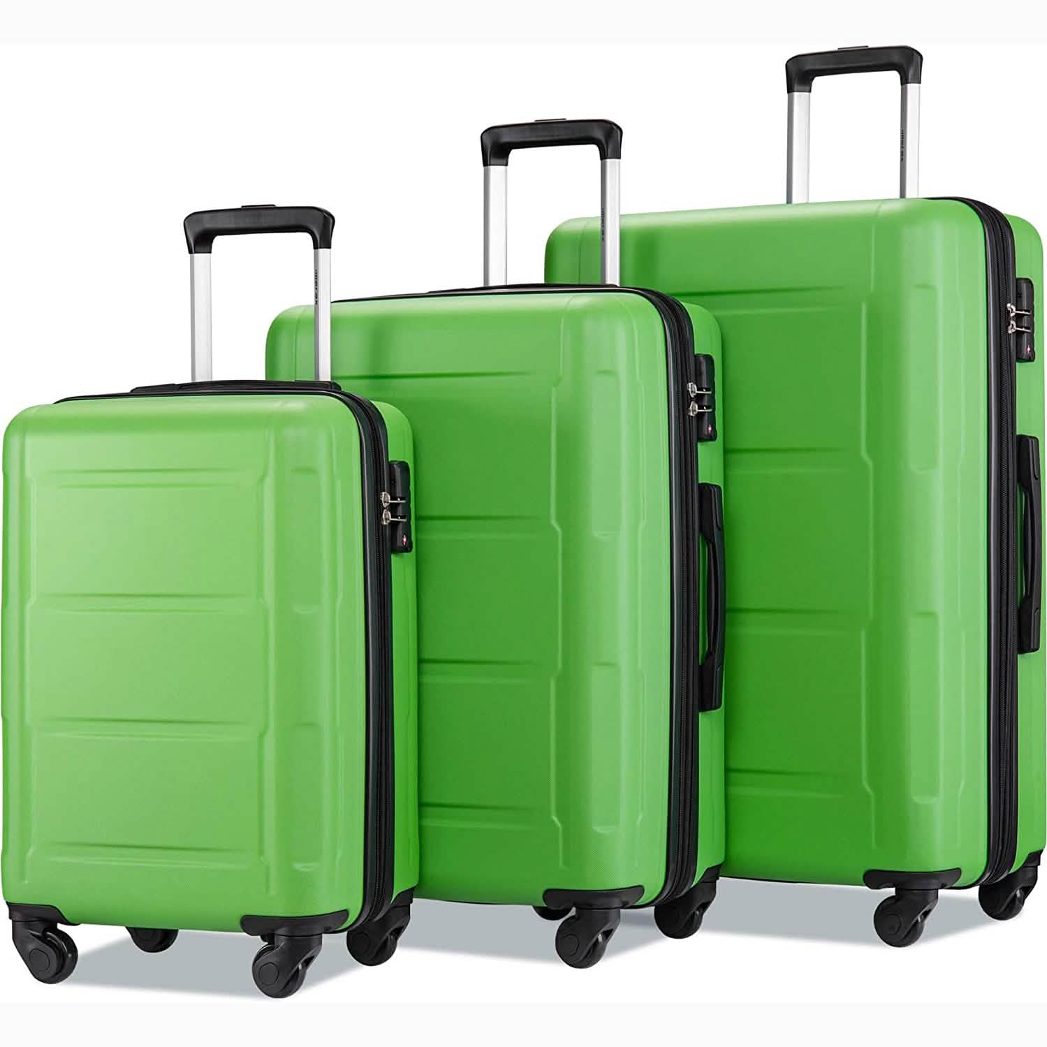 3-Piece Set: Lightweight Hard Luggage with Swivel Wheels and TSA Lock DailySale