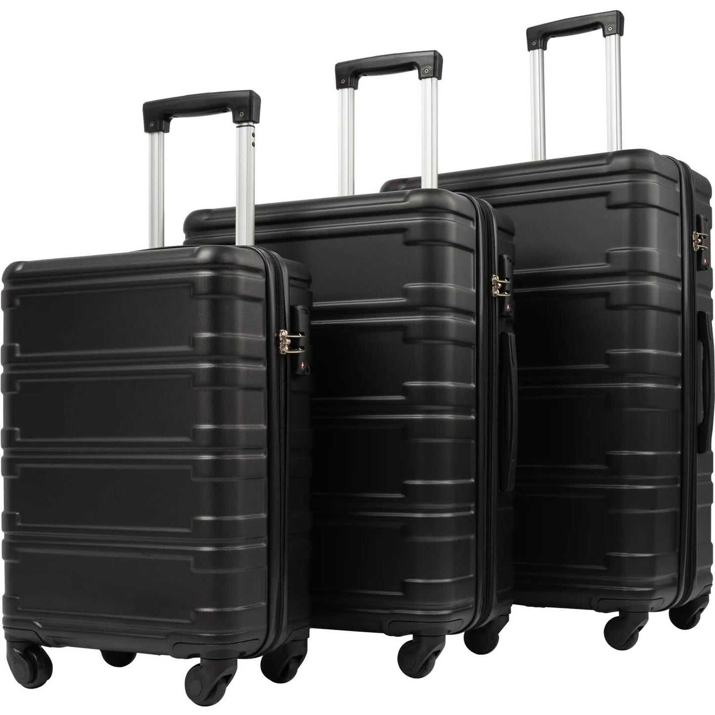 3-Piece Set: Luggage Set Hardside Spinner Suitcase With TSA Lock DailySale