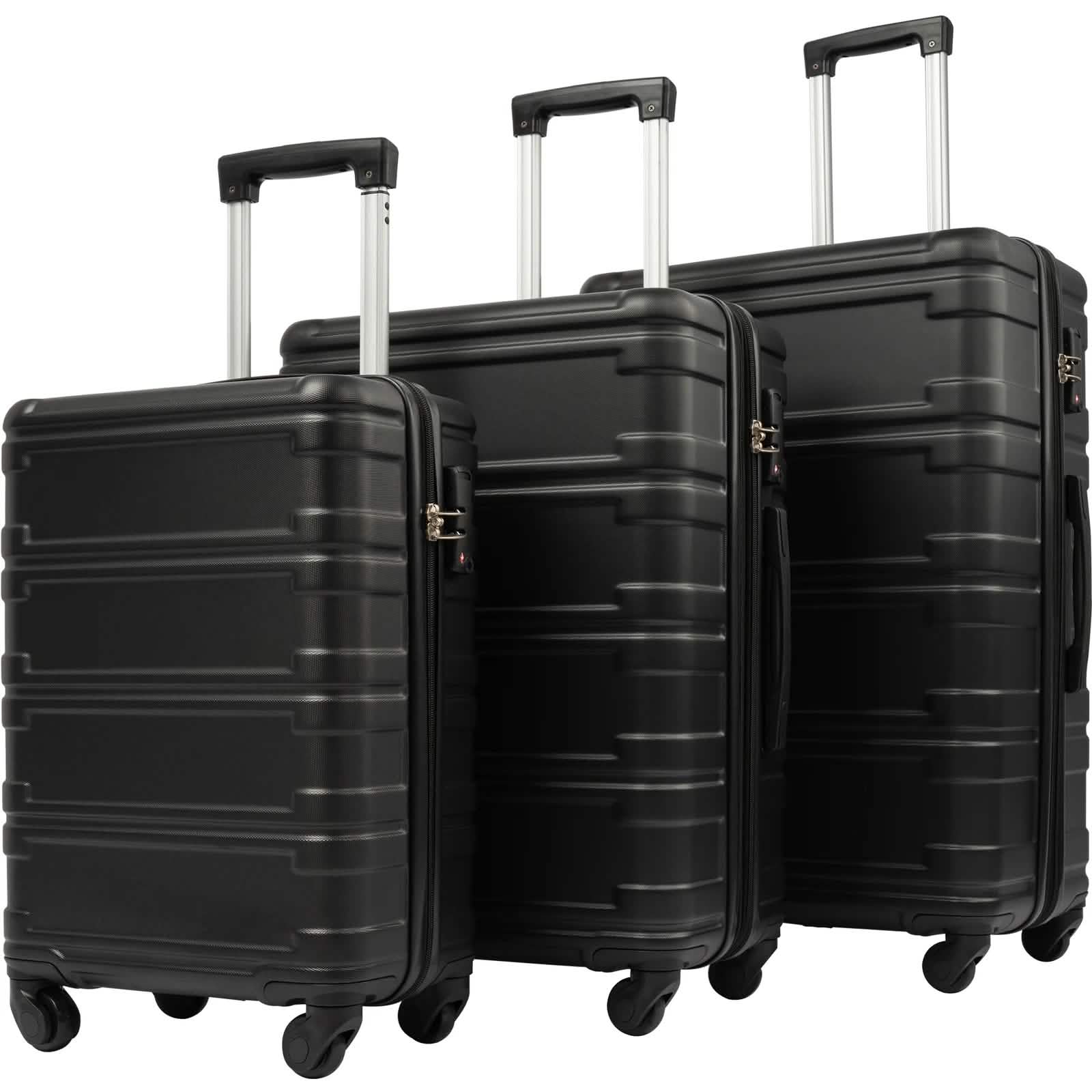 3-Piece Set: Luggage Set Hardside Spinner Suitcase With TSA Lock DailySale