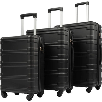 3-Piece Set: Luggage Set Hardside Spinner Suitcase With TSA Lock DailySale