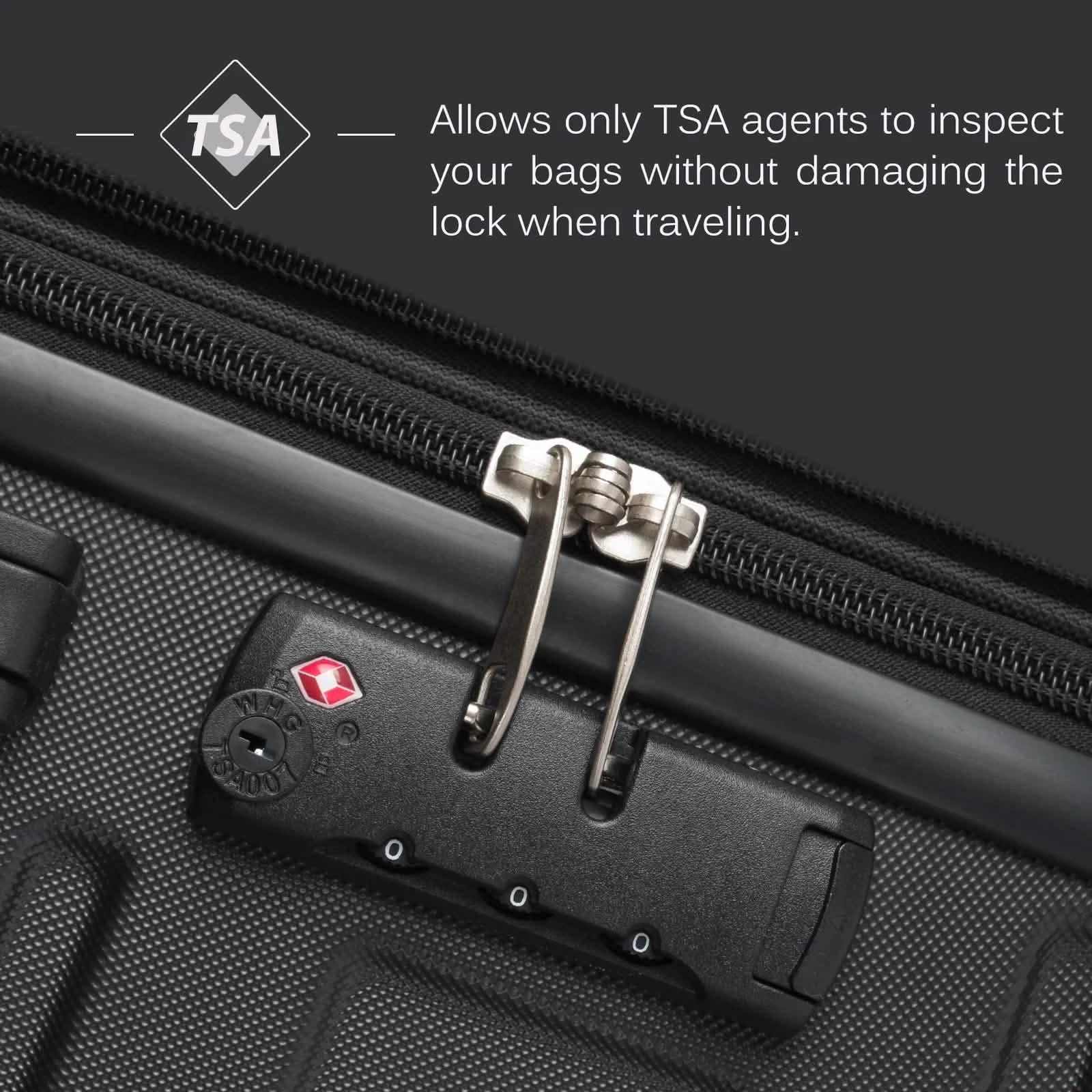 3-Piece Set: Luggage Set Hardside Spinner Suitcase With TSA Lock DailySale