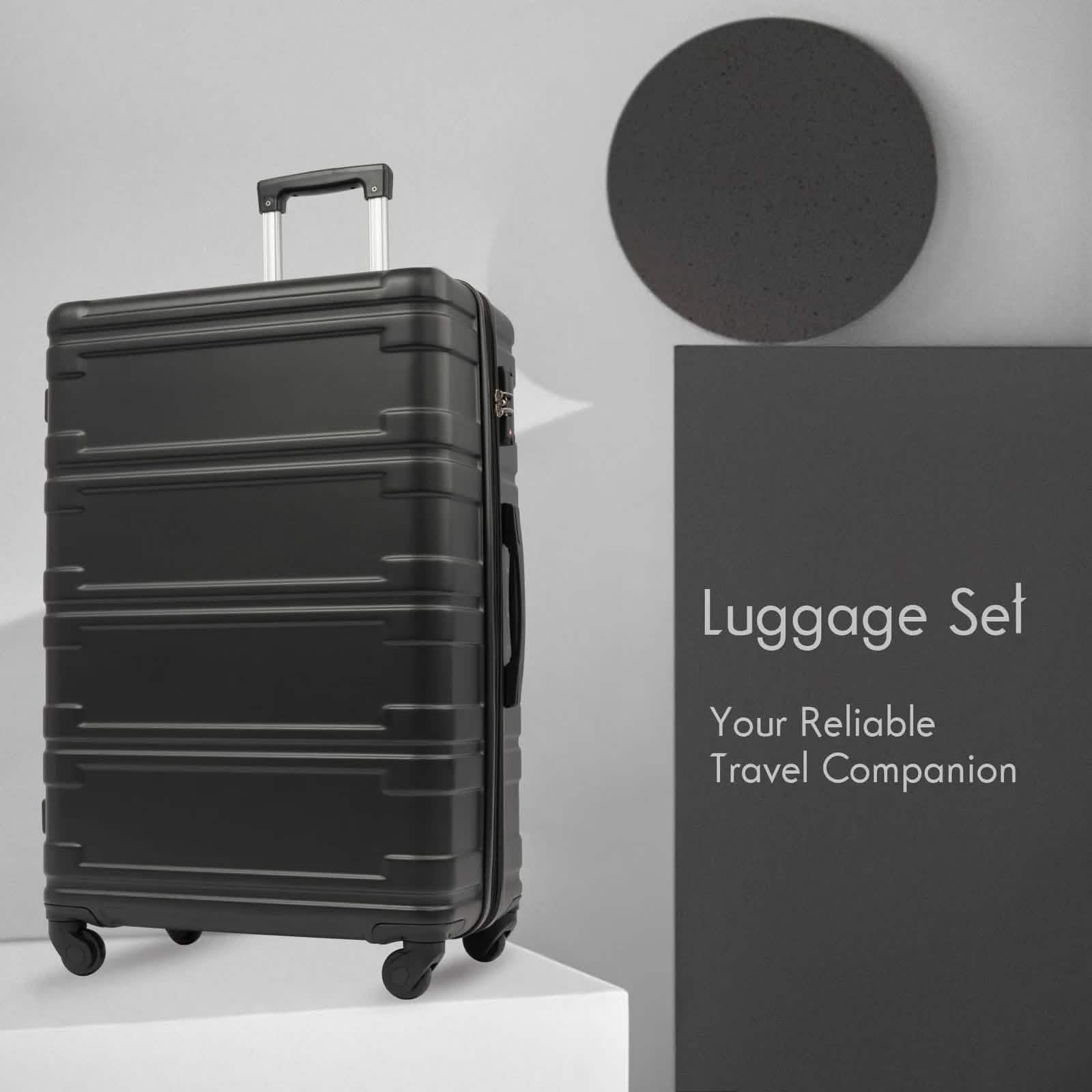 3-Piece Set: Luggage Set Hardside Spinner Suitcase With TSA Lock DailySale